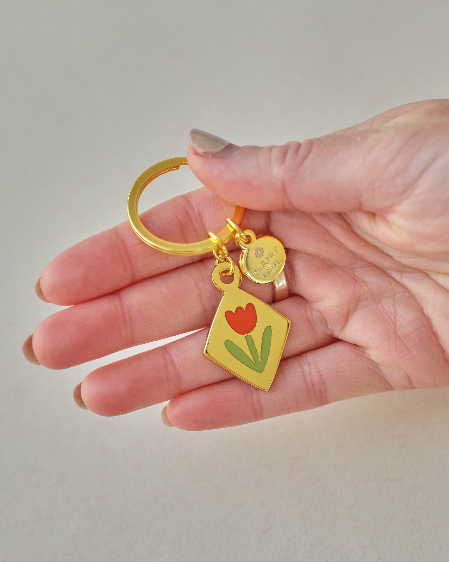 Tulip Keyring Charm