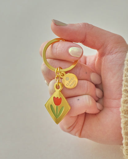 Tulip Keyring Charm