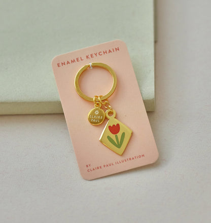 Tulip Keyring Charm