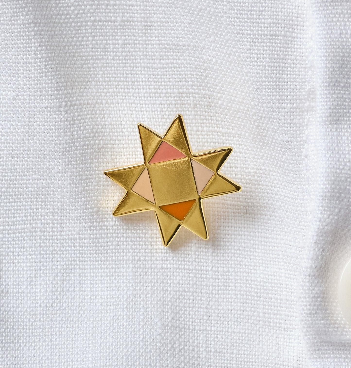 Patchwork Star Enamel Pin