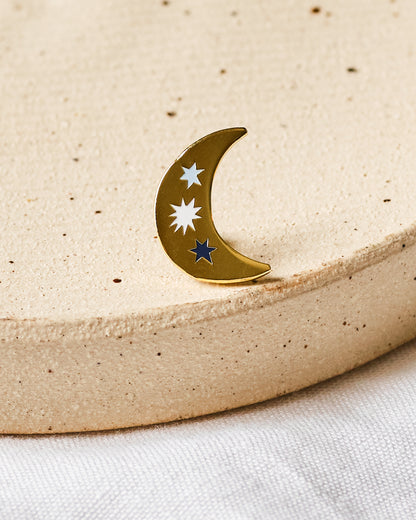 Crescent Moon Enamel Pin