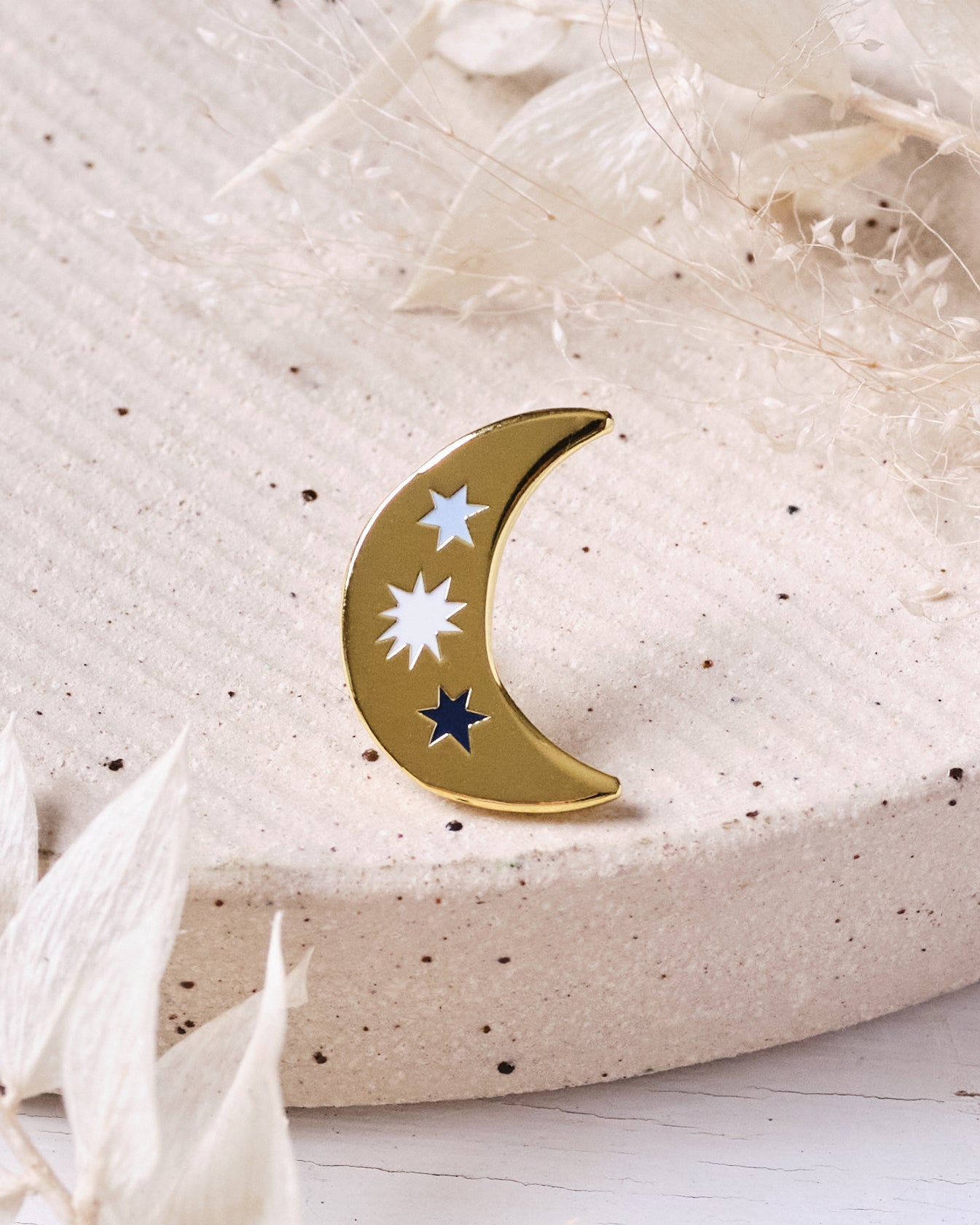 Crescent Moon Enamel Pin