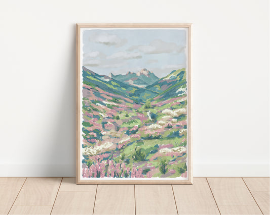 Pastel Mountains Art Print