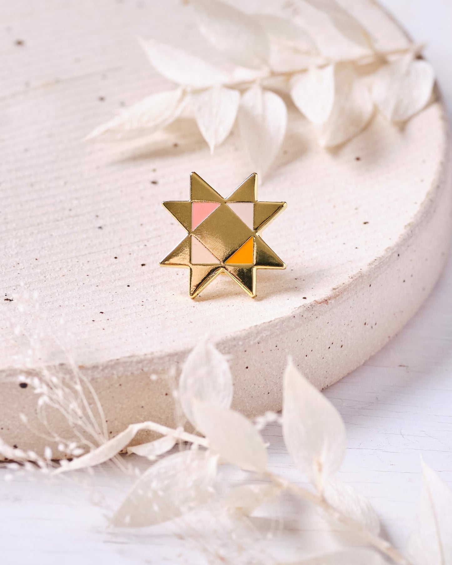 Patchwork Star Enamel Pin